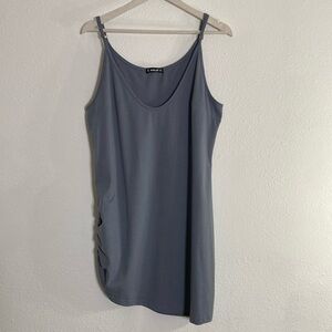 SHEILAY Sleeveless Rushed Side Dress XL